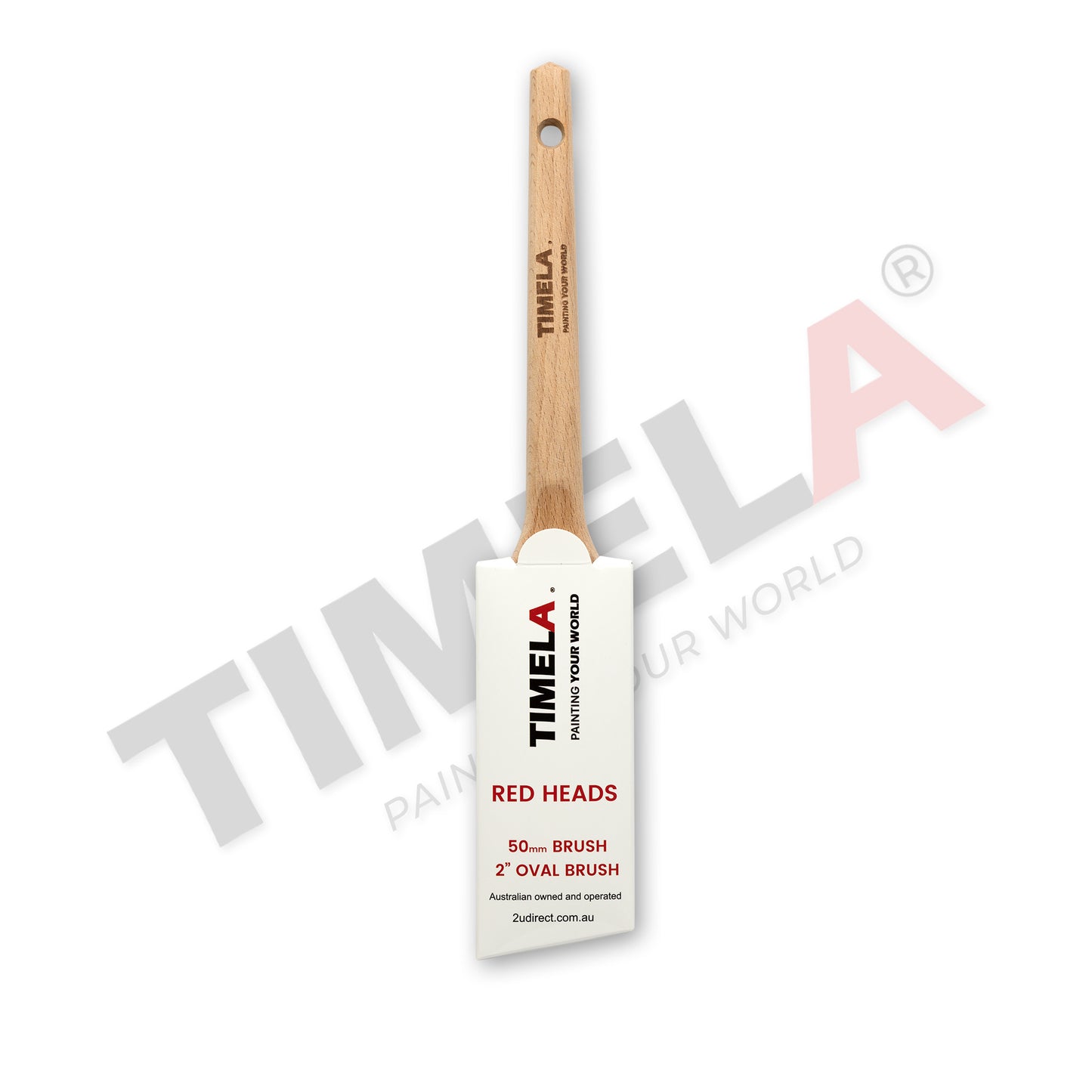 Timela Paint Brush Red Head Range 50mm Oval Angle single buy