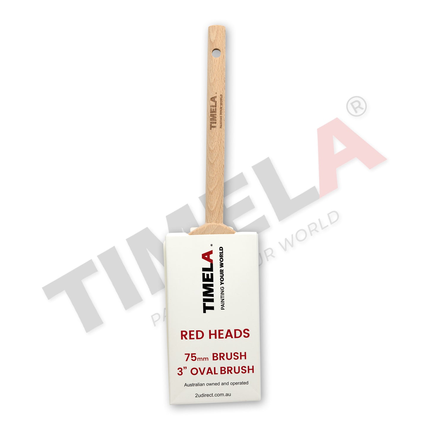 Timela Paint Brush Red Head Range 75mm Oval straight single buy