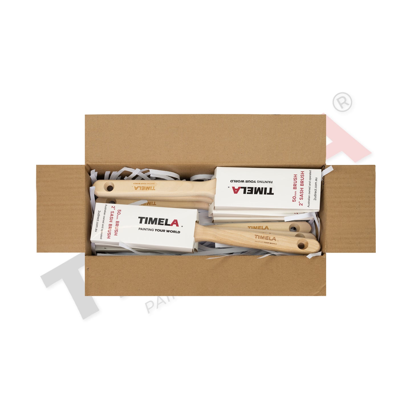 6 pack of 50mm Timela sash Paint brushes