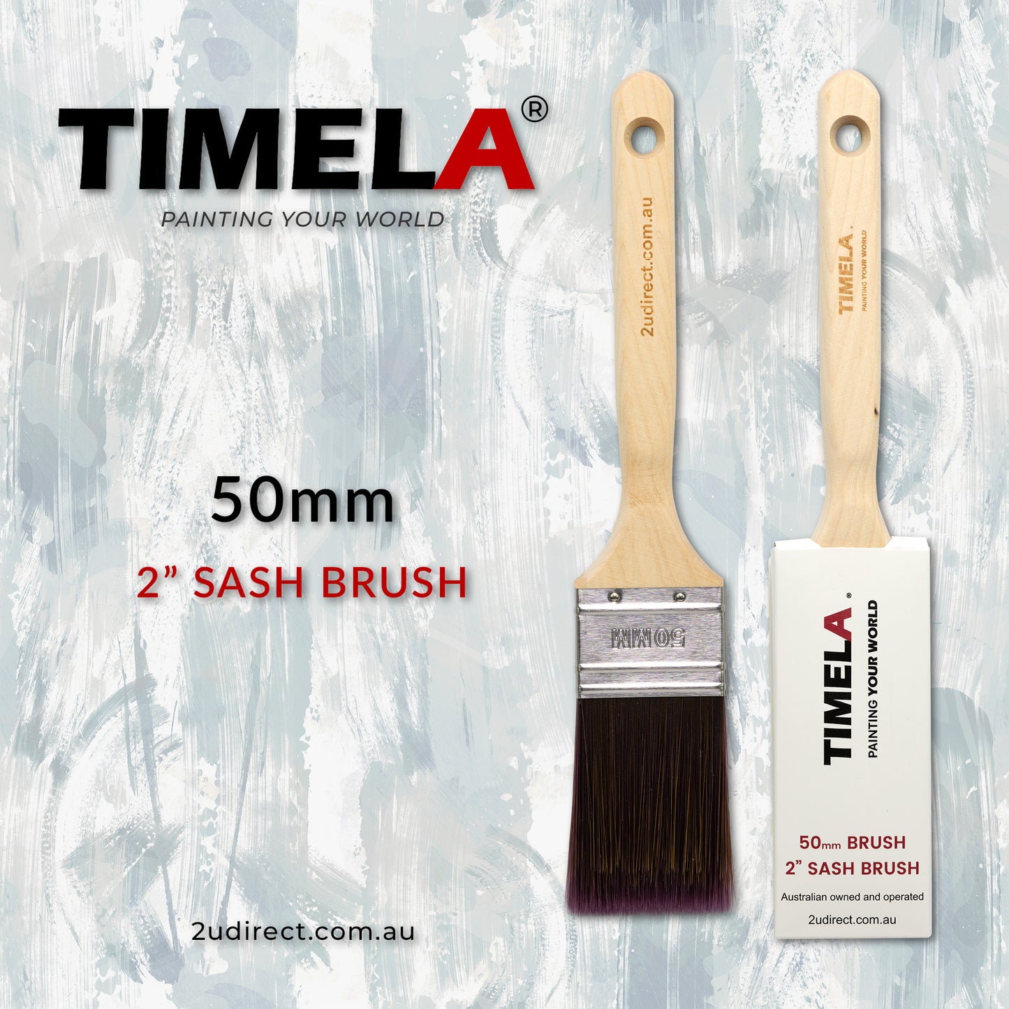 6 pack of 50mm Timela sash Paint brushes