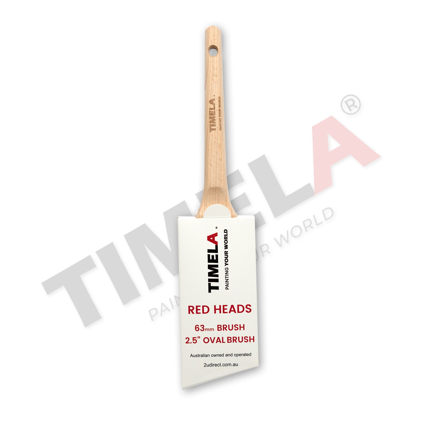 Timela Paint Brush Red Head Range 63mm Oval Angle single buy