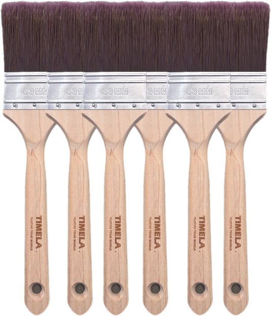 6 pack of 63mm Timela sash Paint brushes sash