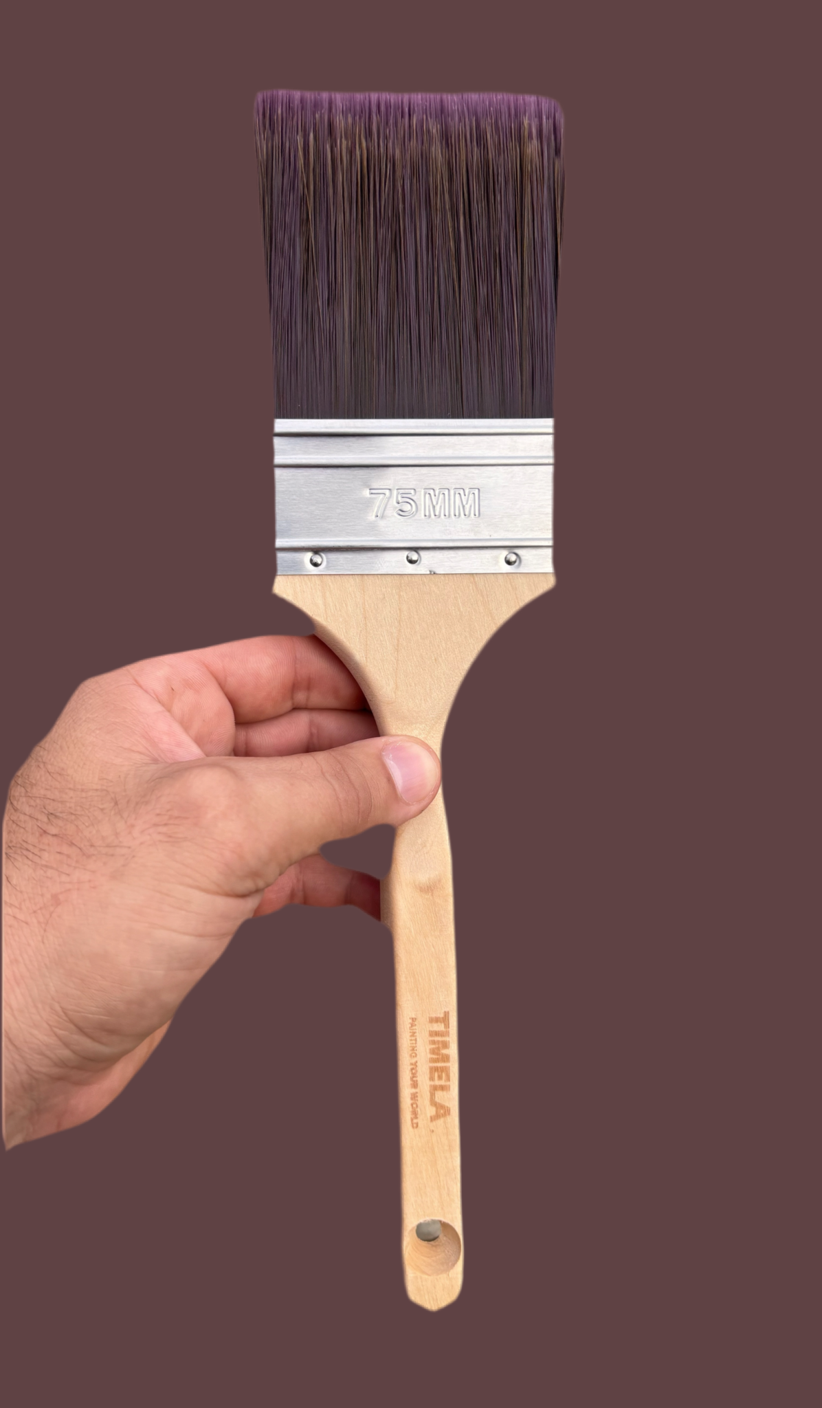 Timela Paint Brush sash 75mm brown background